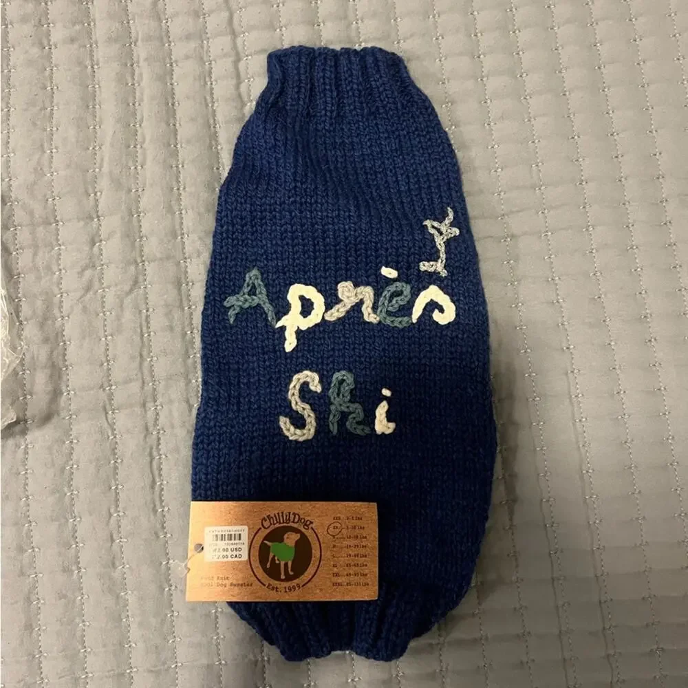 Anthropologie Apres Ski Blue Dog Sweater